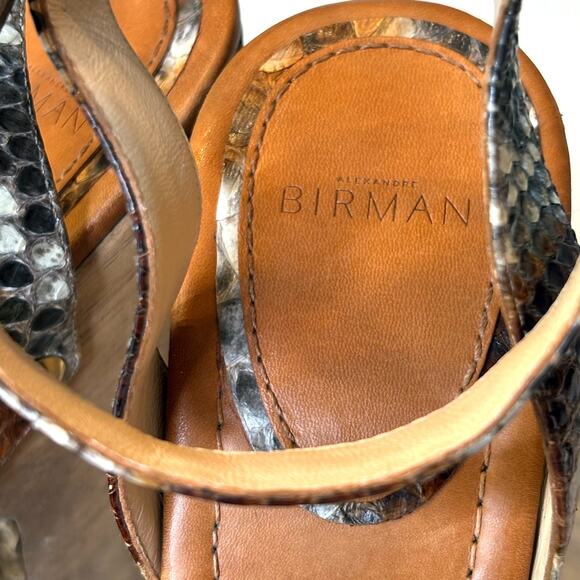 Alexandre Birman Exotic Crocodile Print Open Toe Platform Sandals US Size 9 - Picture 10 of 13